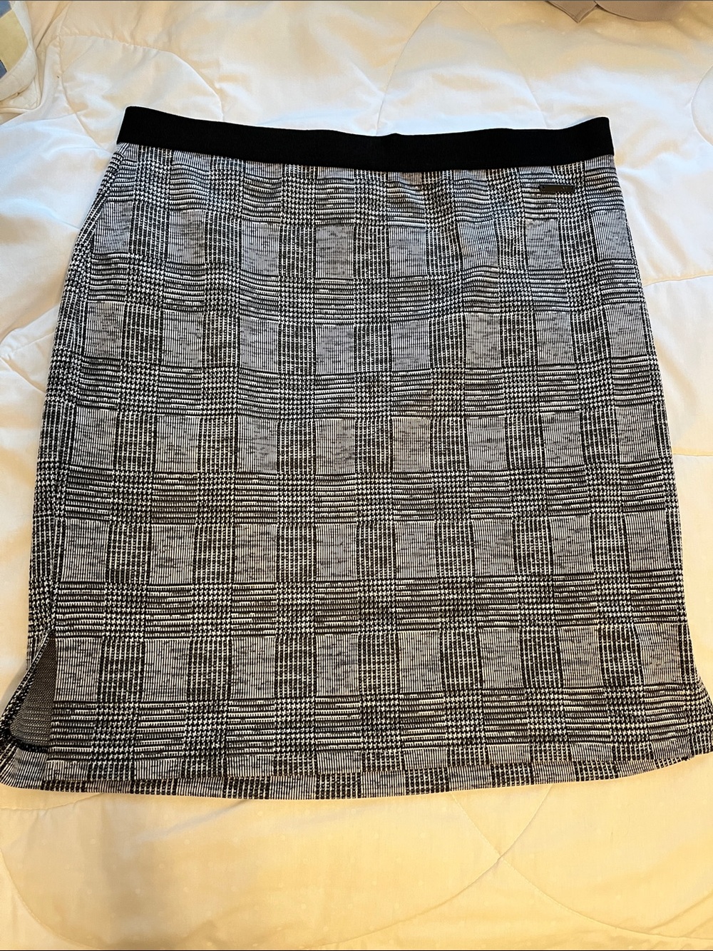 Jones New York Women's Plaid Knit Pull-on Pencil skirt XL